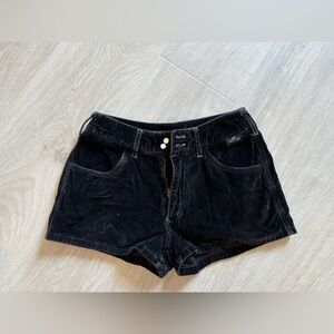 Vintage high rise velvet shorts